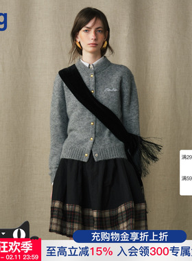 【MARCHEN】 hug2025秋冬新款长袖草稿本针织开衫