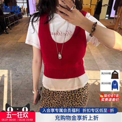 ICEDUST棉纱刺绣背心