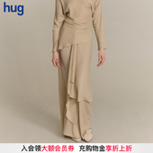 2026早春新款 hug 纯色飘带长半裙 CORTANA