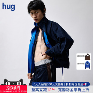 【STRUCTURA】hug 2026春夏新款藏青色双层门襟立体袋夹克