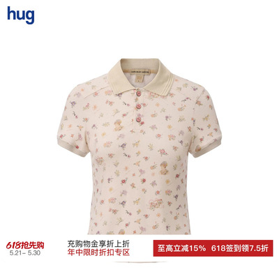 GARCON四时簪花桑蚕丝短袖Polo