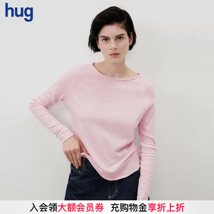 hug VINTAGE 經典 款 T恤 做舊破邊上衣全棉插肩長袖 AMERICAN