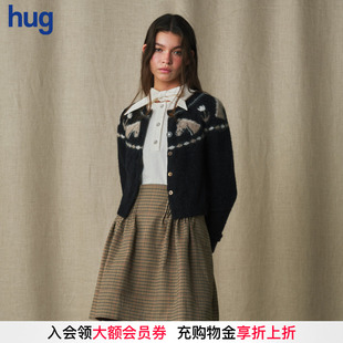 和平小马开衫 针织开衫 hug2025秋冬新款 回转企鹅外套 MARCHEN