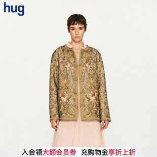 EAST THE hug 2025秋冬新款 外套 柞蚕丝宽松手工扣西装 INTO