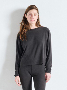 【AMERICAN VINTAGE】hug 2025秋冬新款圆领宽松长袖T恤上衣