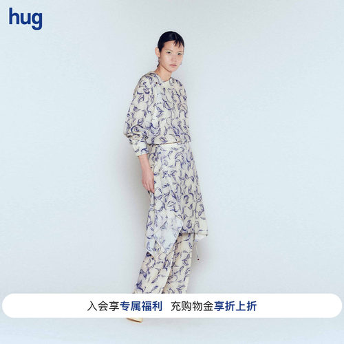 SAMUELGuiYANG斜领印花衬衫