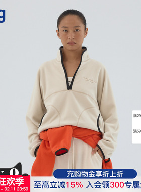 【COMMXN COMMXN】hug 2025冬新度假系列云感半拉链抓绒卫衣外套