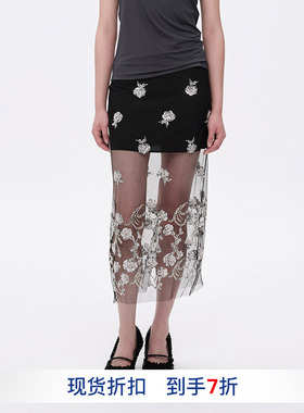 【LOUIS SHENGTAO CHEN】hug 2025牵牛绣花珠片半裙