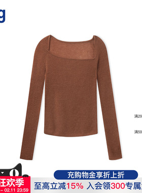 【HER SENSES】hug g2026早春新款简约不对称毛衣