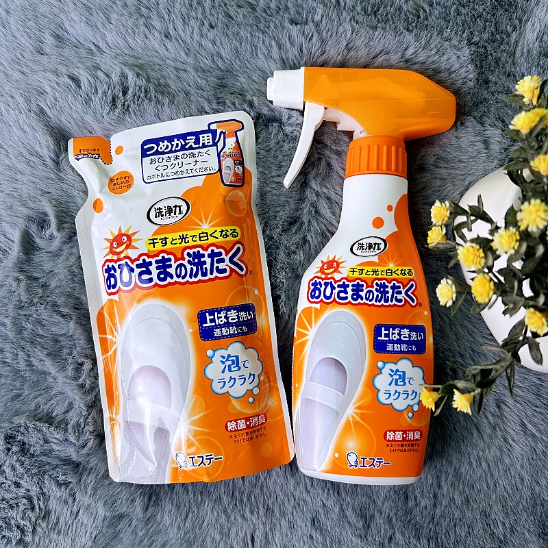 日本ST小鸡小白鞋清洁剂运动鞋洗净去黄渍增白泡沫刷鞋喷雾洗涤剂