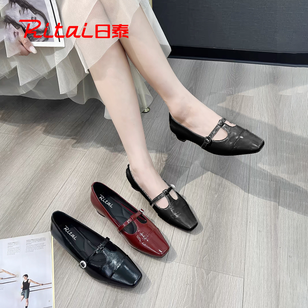 日泰玛丽珍鞋女秋季法式小皮鞋女