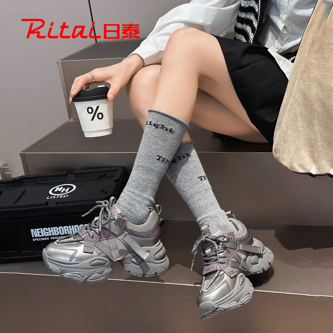 日泰增高老爹鞋女春季休闲运动鞋