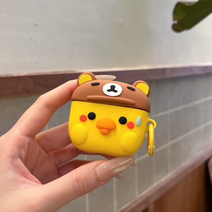 轻松熊鼻孔鸡适用airpods pro3保护壳airpods4苹果耳机套32代pro2防摔耳机壳
