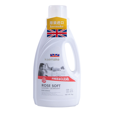 克丝漫玫瑰洗衣液深层清洁去污去渍护色柔顺持久留香瓶装正品1kg