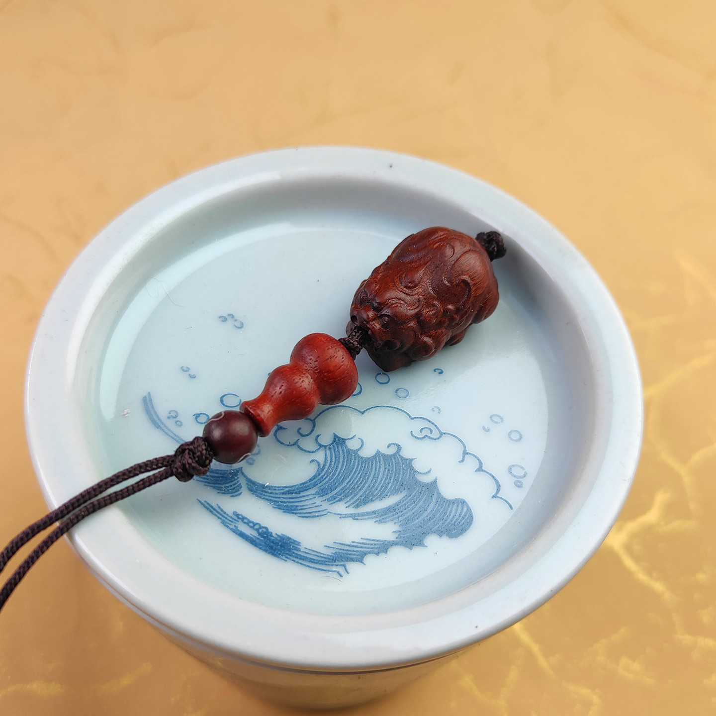 天然雷击枣木貔貅吊坠出行平安项链绳男女款原色木质天然手工雕刻