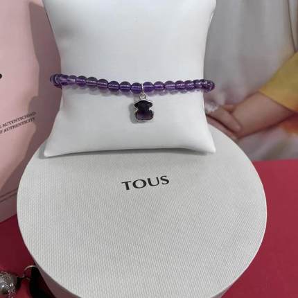 桃丝熊925银手串系列白贝黑玛瑙蔷薇辉石天然手链ins礼物