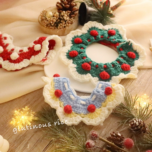 Кошка, собаки и шея карманы питомец Рождественские украшения, вязание кукольная марионет