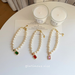 宠物猫咪项链狗狗项圈典雅宝石吊坠复古优雅配饰比熊德文英短装饰