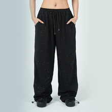 【DB QUEEN原创】MANDALA设计中腰直筒宽松亮片爵士卫裤休闲裤