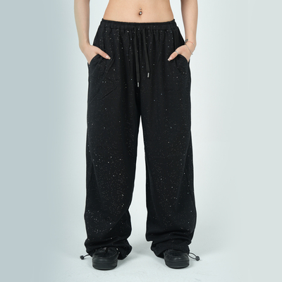 【DB QUEEN原创】MANDALA设计中腰直筒宽松亮片爵士卫裤休闲裤