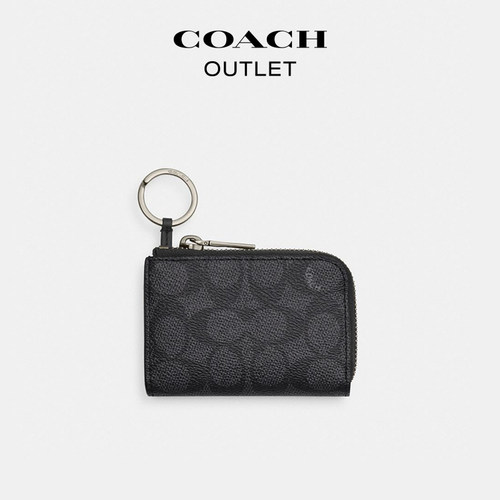 COACH/蔻驰奥莱男士经典标志拉链钥匙包挂件包挂