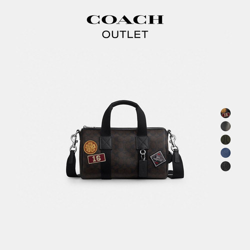 【新款】COACH/蔻驰奥莱男士黑色EXPLORER 28号手提行李包斜挎包