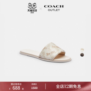 COACH 蔻驰奥莱女士马车图案印花HOLLY凉鞋