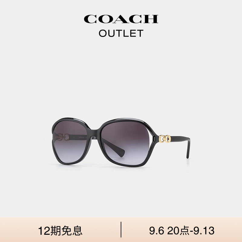 COACH/蔻驰奥莱女士墨镜经典标志墨镜太阳眼镜