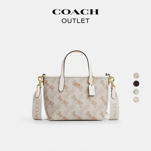 【新品】COACH/蔻驰奥莱女士老花CITY15号托特包斜挎包手提包通勤