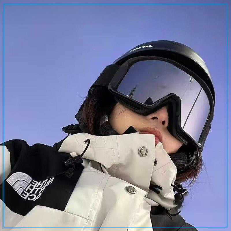 滑雪护目镜可带眼镜男女儿童骑行摩托车防风沙反光防紫外线镜片