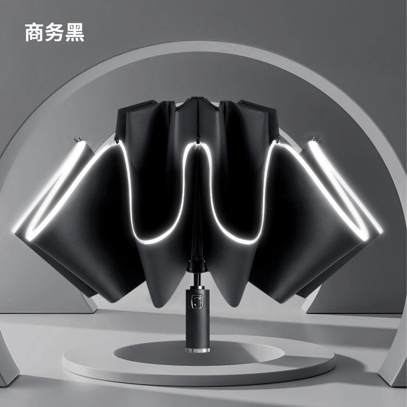 亚马逊全自动反向伞折叠汽车高端商务晴雨伞防嗮防紫外线遮阳伞
