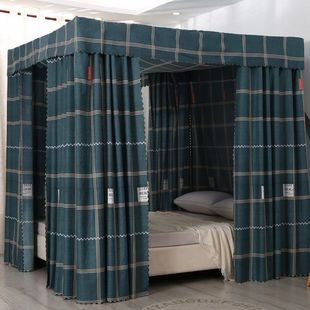 蚊帐遮光床帘遮光布家用床幔卧室防尘公主风1.m支架一体式 1.8米