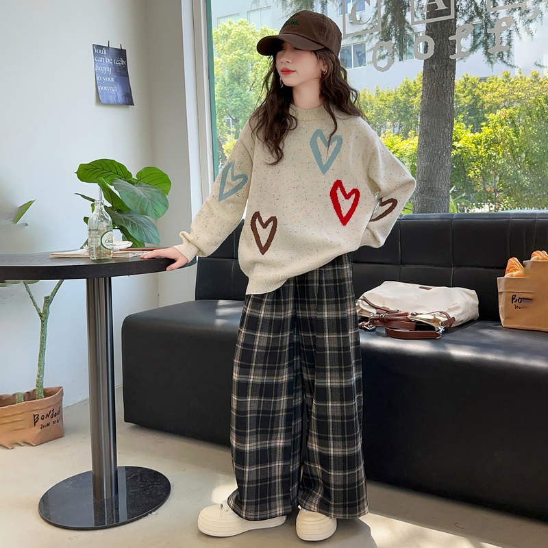 女童秋冬毛衣套装2025新款针织衫