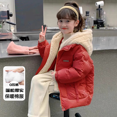 NEXTJANSO女童白鸭绒加厚棉服