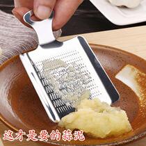 不锈钢家用手动捣蒜泥神器 大蒜捣碎研磨压蒜器 老式擦姜汁磨姜板