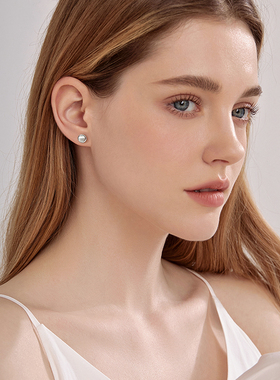 ACC猫眼石耳钉999纯银轻奢新款2025爆款小众气质高级感耳环女耳饰