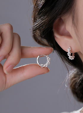 ACC珍珠耳环999纯银轻奢小众2025新款爆款耳钉气质高级感女款耳饰