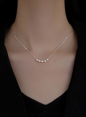 ACC转运珠项链女999纯银2025新款爆款小众轻奢锁骨链高级感毛衣链