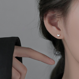 ACC爱心耳钉女999纯银2025年新款 气质耳环轻奢小众高级感耳饰 爆款