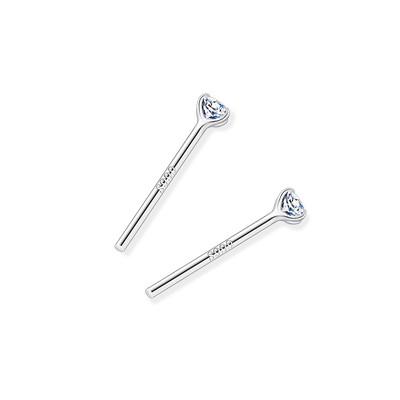 999纯银睡觉不用摘锆石耳钉