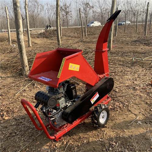 果园移动方便碎枝机 汽油葡萄枝条碎木机 移动方便柴油树枝粉碎机