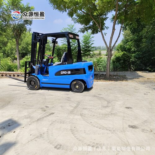 厂家众源CPD-25电动叉车2.5吨小型四轮座驾液压电动叉车 堆高车