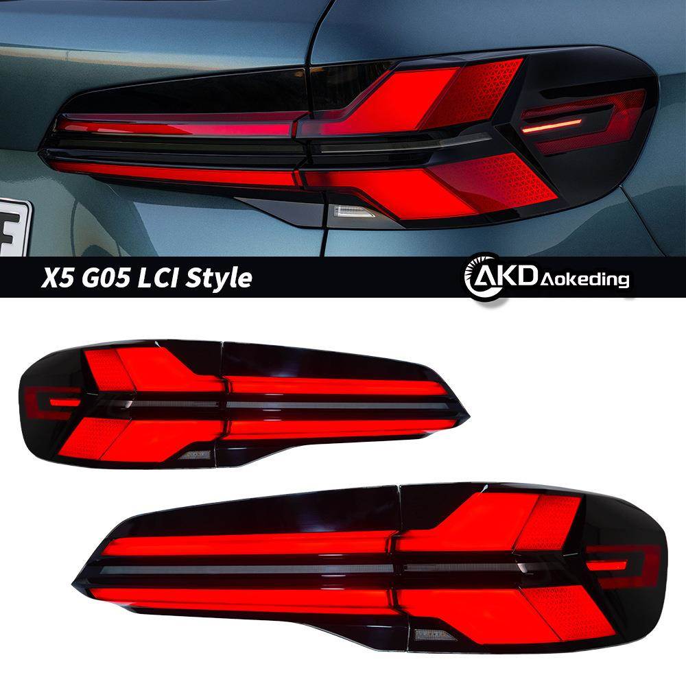 适用于19-23款宝马新X5尾灯总成G05改装新款LCI款动态流水尾灯G18