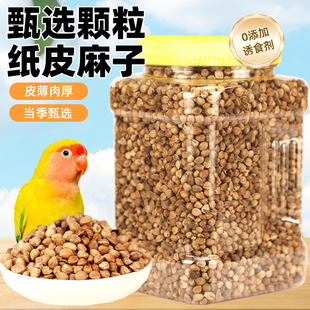 冠之亚鹦鹉纸麻壳子新鲜火麻子虎皮玄风互动奖励鸟食火麻仁油鸟粮