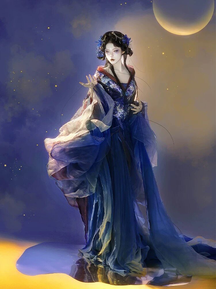 涂七七【女娲】2025原创神女系重工刺绣大袖衫汉服女中国风仙侠风图片