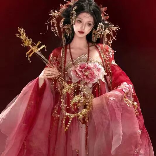 【拒霜芙蓉】3.0重工新款大袖刺绣十二花神齐胸汉服套装