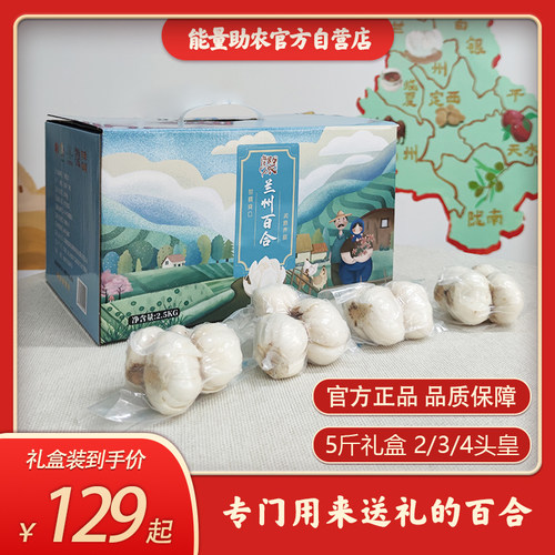 兰州新鲜甜百合食用送礼盒装甘肃