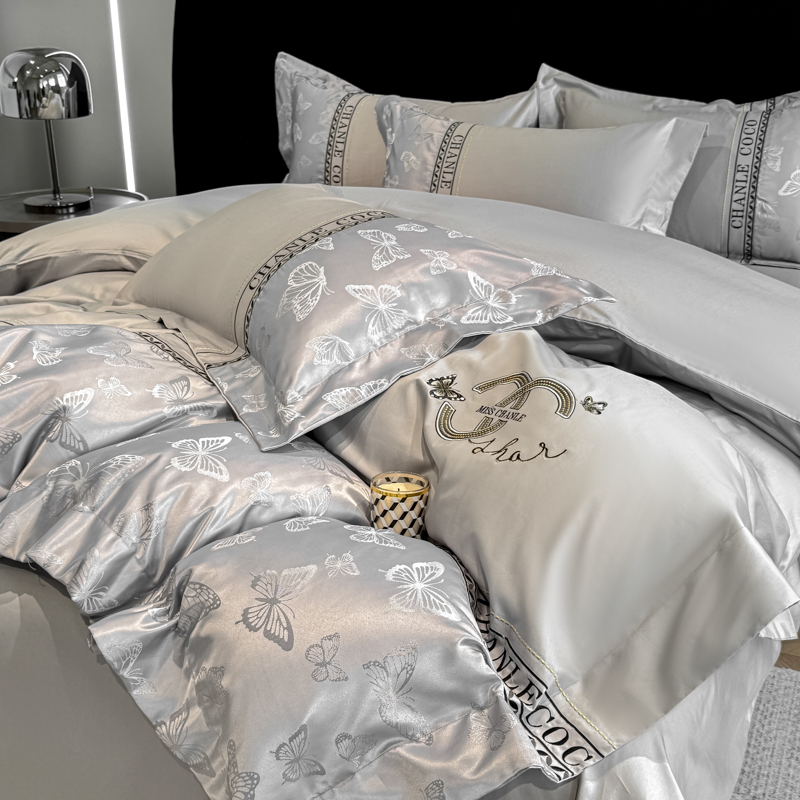 冬季A类140支全棉提花四件套全棉加厚磨毛刺绣被套床单款床上用品