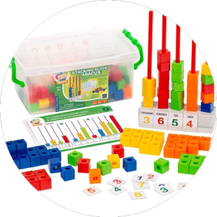 智高数学教学教具宝贝算盘数棒十进制组交通接龙数字塔塔加计算尺