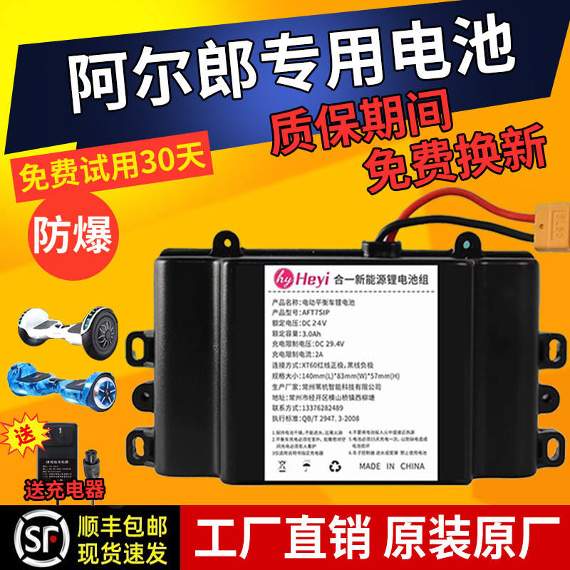 阿尔郎电动平衡车锂电池36v通用安派合一新能源42v电瓶电池组配件